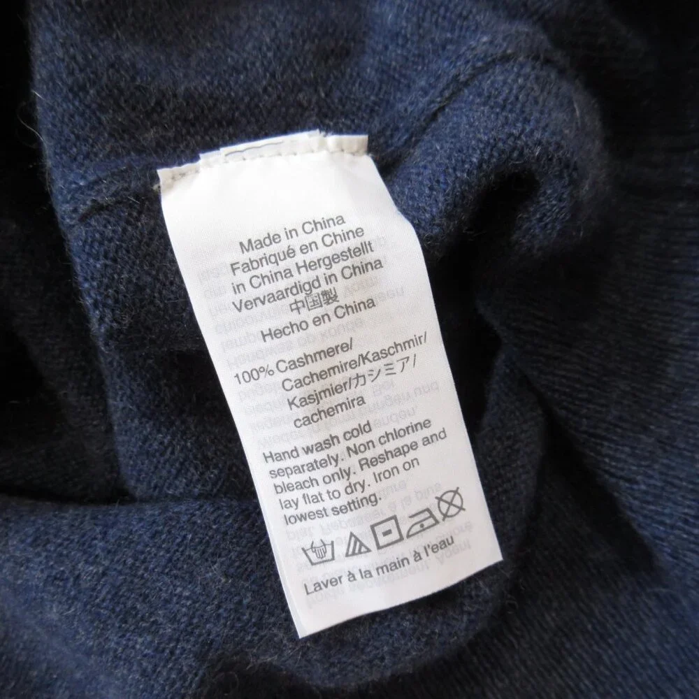 NWT J.Crew Men's Cashmere Crewneck Sweater in Heather Shadow Blue Pullover XXL
